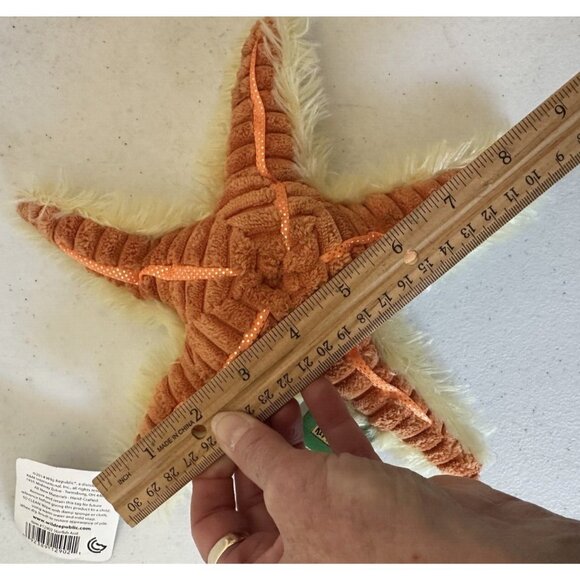 2 Wild Republic stuffed starfish plush realistic TAG green orange 2014 Cuddlekin - Picture 9 of 16